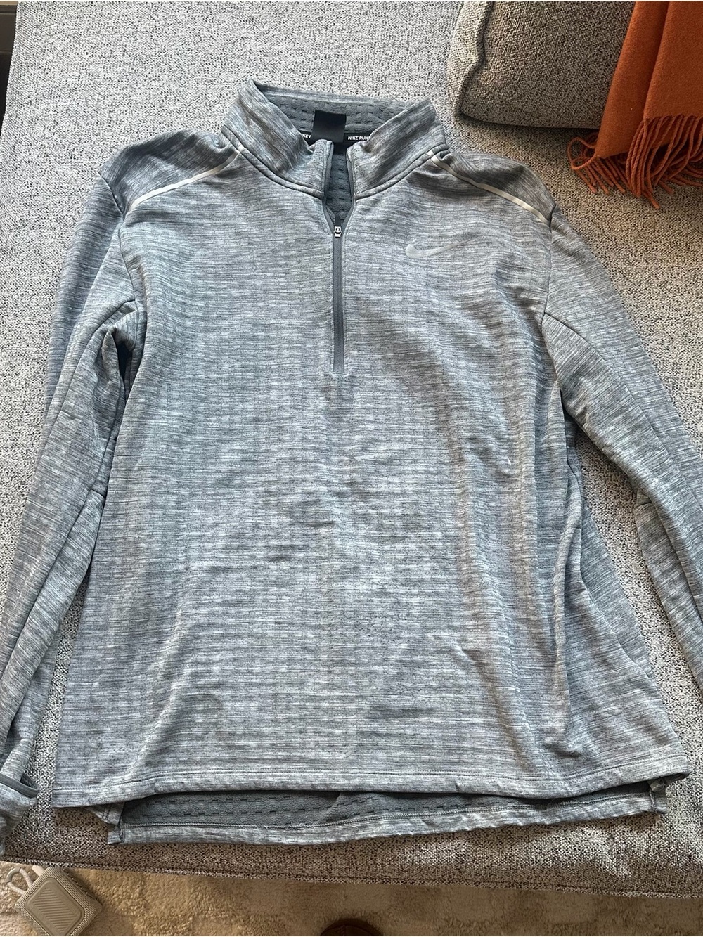 Nike Gray Fleece-Lined Quarter Zip
